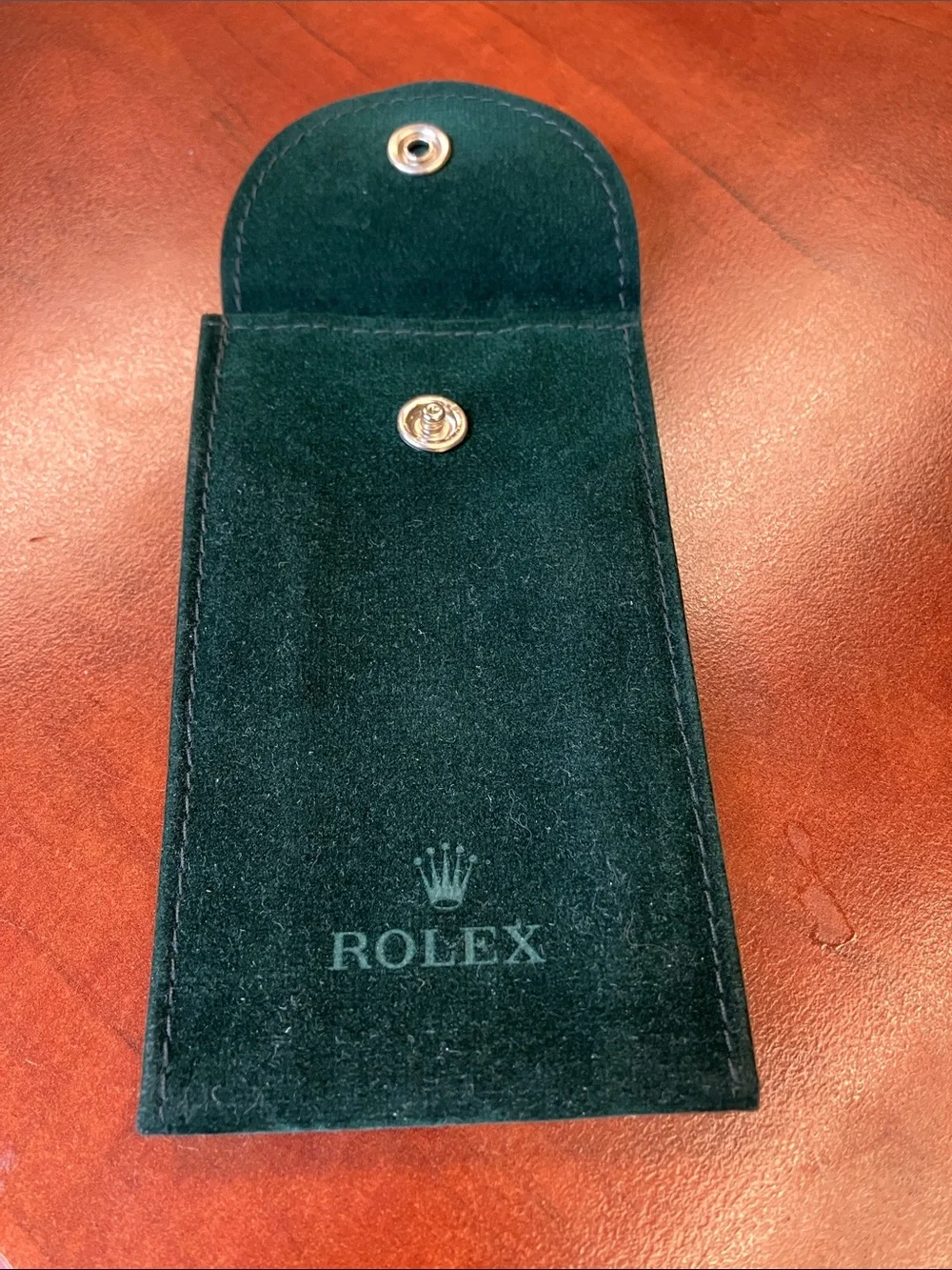 Rolex Green Velvet Watch Travel Pouch